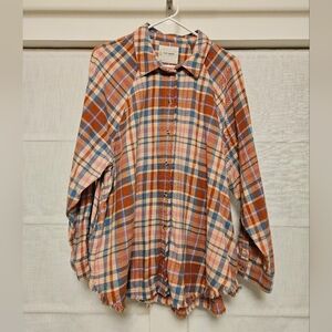Women's Lucky Brand Plaid Flannel Shirt